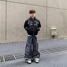 网图美潮珍珠钉菱形格boxy版棉服外套W1925/特P95，男装棉衣，电商B350