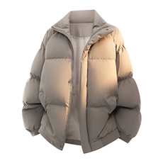 新款冬季羽绒立领PU皮棉服棉袄韩版宽松外套A436-2522-P80，男装棉衣，电商A436