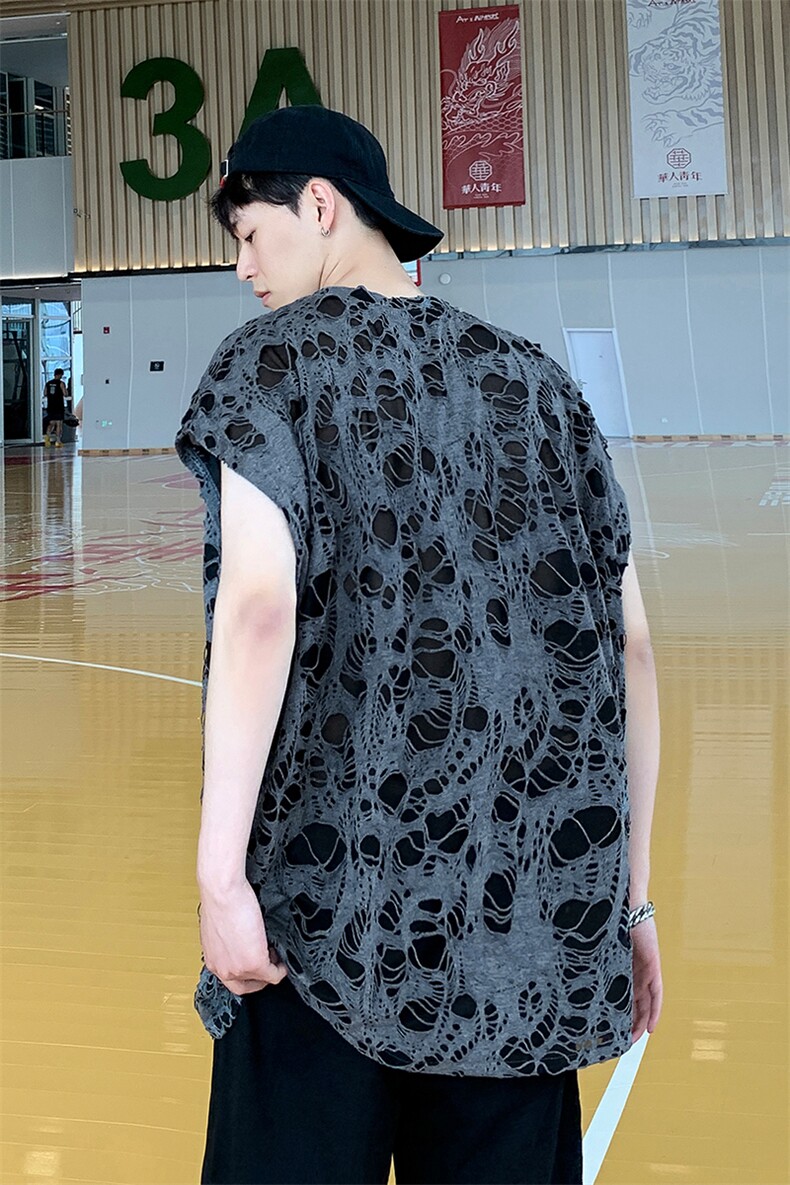 8XL-M重磅！特大码短袖T恤背心男宽松休闲百搭篮球服DX318P28,男装T恤,电商D206-1