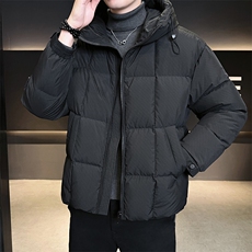 店主风2025新标90白鸭连帽面包服短款羽绒服男LMS2503-P330，男装羽绒服，电商D240-242