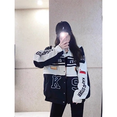 DA2189-P75秋季新款潮牌赛车服刺绣港风机车夹克外套-网图现货，男装夹克，星座603-2