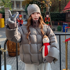 假两件针织拼接羽绒服外套2C317A-8557-P295-K445，女装羽绒服，2C317A