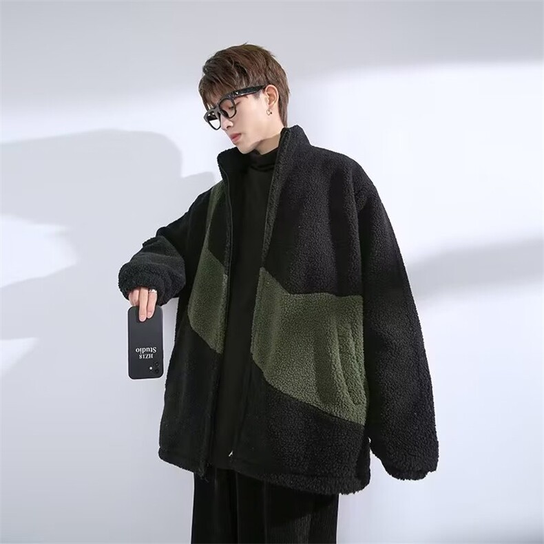 DK0829-P40气质ins羊羔绒外套文艺流行慵懒潮流日系简约新款原宿,女装短外套,电商C233