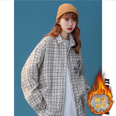 1中性风小香风大码M-5XL中性情侣潮长袖衬衫CCS8019P45加绒P55，男装衬衫，星座226-2