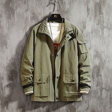 2021春秋季新水泥墙日系大码男大口袋休闲工装夹克外套J963-P65，男装夹克，电商A001