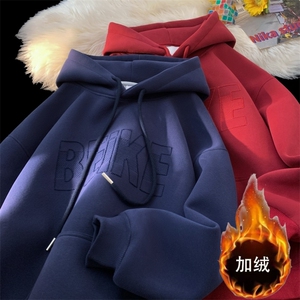 db99加绒加厚tp60 重磅美式套头连帽cleanfit卫衣男女同款图片
