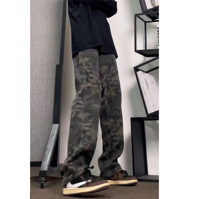 早秋迷彩裤长裤宽松休闲男直筒牛仔裤nk24001-P40,男装牛仔裤,星座1212