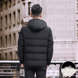 中青年90绒轻薄羽绒服外套男秋冬拆卸帽时尚休闲羽绒服夹克图片