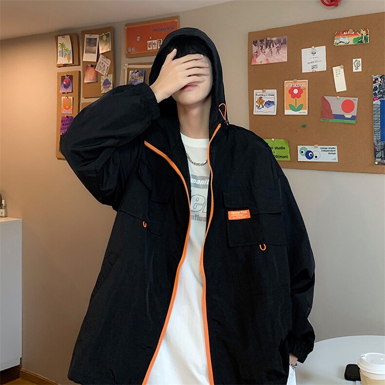 防晒衣男夏季薄款冰丝防晒服宽松外套连帽休闲百搭,男装防晒衣,星座410-6（原星座1304-1）