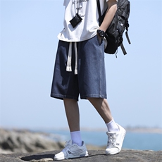 夏季薄款宽松休闲潮流百搭学生港风ins牛仔短裤男DK852-特批-34，男装牛仔裤，星座718-1