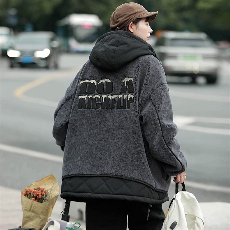 2024冬款中性羊羔绒棉服加绒宽松棉衣外套男女8336-P130控价178,男装棉衣,电商A441-1