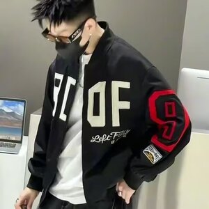 重工刺绣高街风棒球服夹克男士2026春季年休闲机车情侣外套上衣图片