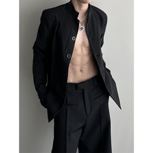 高质量新中式中山装垫肩西服外套XF001-P60图片