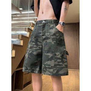 网图慎用 迷彩工装短裤夏季薄款潮牌中裤宽松五分裤310A-M70-P30图片