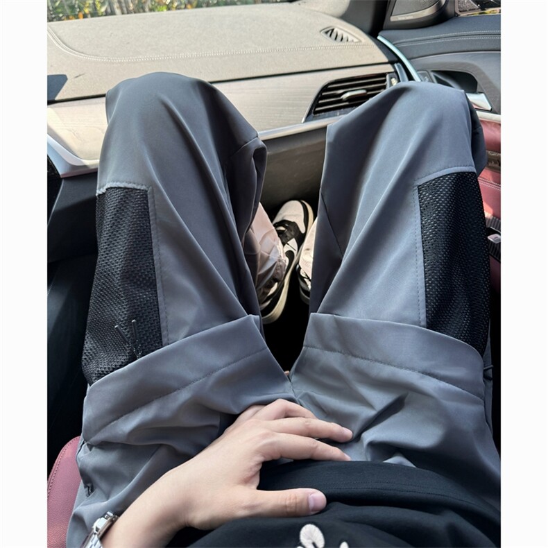 薄款户外机能冲锋裤男款夏季宽松直筒速干休闲裤,男装休闲裤,星座410-7