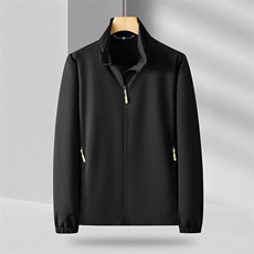 男女同款立领夹克冲锋衣聚酯纤维简约大气，女装短外套，鲁菏羊绒