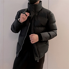 B13/P128控168冬季小众时髦肌理感加厚立领重磅棉衣外套男灰首1，男装棉衣，星座305B