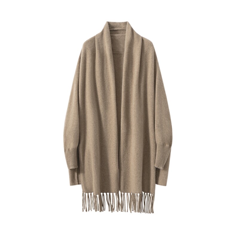 2025秋冬百搭时尚简约流苏大披肩羊绒披肩，披肩，臻维羊绒