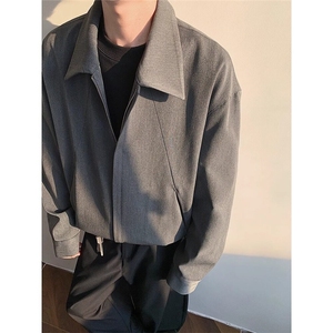 春秋长袖翻领男常规款夹克外套图片