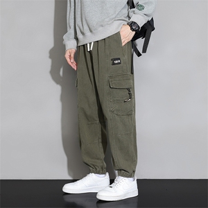 M-8XL 棉秋季新款大码束脚工装潮流休闲裤 109-K501-P60图片