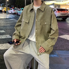 秋季新款美式复古翻领皮衣外套男情侣夹克JK0230-P85，男装夹克，星座308B-2