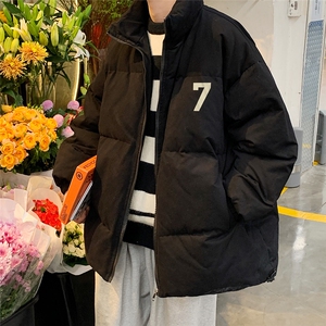 港风 秋冬新款保暖立领宽松棉服外套男 MY62051 P95控118图片