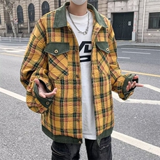 格子夹克男女韩版潮流高街帅气宽松百搭2024秋冬ins外套W6006-P64，男装夹克，星座412-2