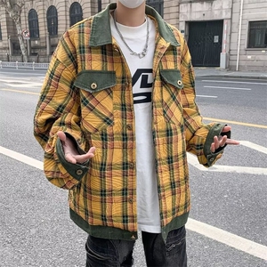格子夹克男女韩版潮流高街帅气宽松百搭2024秋冬ins外套W6006-P64图片