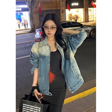 美式高街水洗做旧拉链牛仔外套春秋高级感韩系夹克潮牌JK2066，男装夹克，星座1116A（原606A-3）