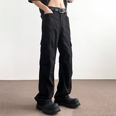 1506-1/KG291/P42情侣宽松休闲裤春秋阔腿长裤微喇叭日系男裤子，男装休闲裤，星座1506-1