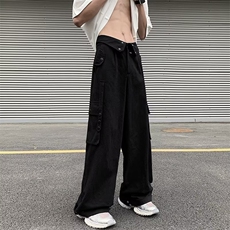 日常长裤休闲裤新款男工装裤文艺重工纽扣工装裤K268P58，男装休闲裤，星座1116-2