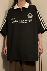 主推款！夏季新品Polo衫短袖美式设计感翻领T恤衫男7829-P48，女装T恤，电商C213(原B265)