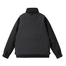 2025冬季新款潮流时尚男女款真两件马甲拼接加厚保暖立领羽绒服，男装羽绒服，电商A234