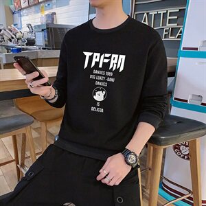 卫衣男潮流宽松百搭ins2021新款秋季印花圆领上衣潮牌DF115T图片