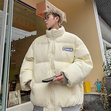 美式高街pu皮棉服男冬季痞帅宽松面包服外套潮牌设计感棉衣，男装棉衣，星座716-2