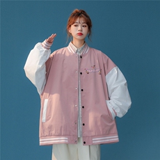 中性风2023秋季新款港风ins潮牌卡通印花棒球服G8023p65控88，男装夹克，A247A