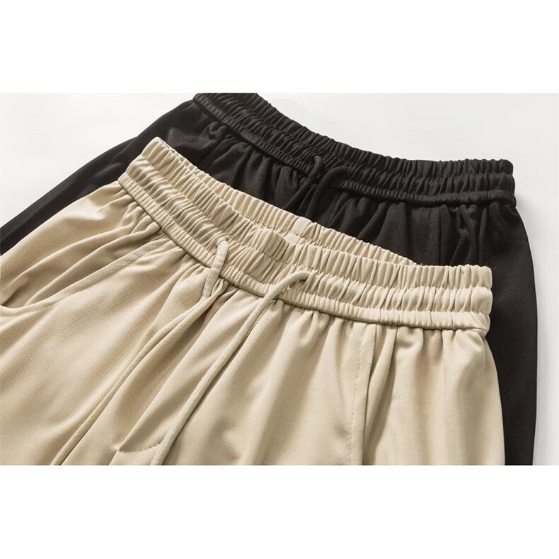 1506-1/QJ0770/P54黑棕色休闲宽松舒适百搭松紧腰文艺棉麻长裤女，男装休闲裤，星座1506