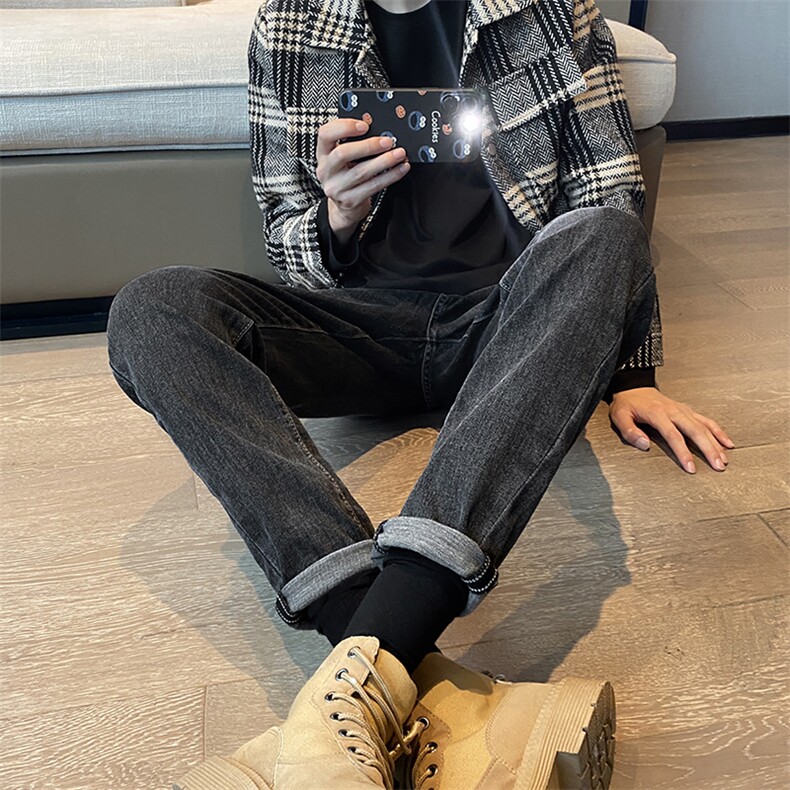 搭配马丁靴牛仔裤男士休闲裤轻熟修身微弹男裤1412-2/919/P68，男装牛仔裤，星座1412-2