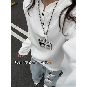 XZ809A/FK04/特P19      270克华棉亨利领长袖T恤卫衣图片