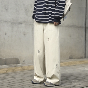 日系阔腿工装裤男潮牌oversize宽松直筒休闲长裤 2302-P38图片