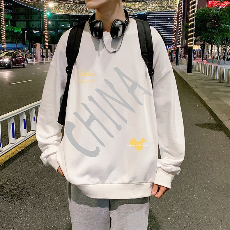 S6208-P28加绒款-P33秋季圆领卫衣男大码韩版宽松长袖外套,男装卫衣,电商A040