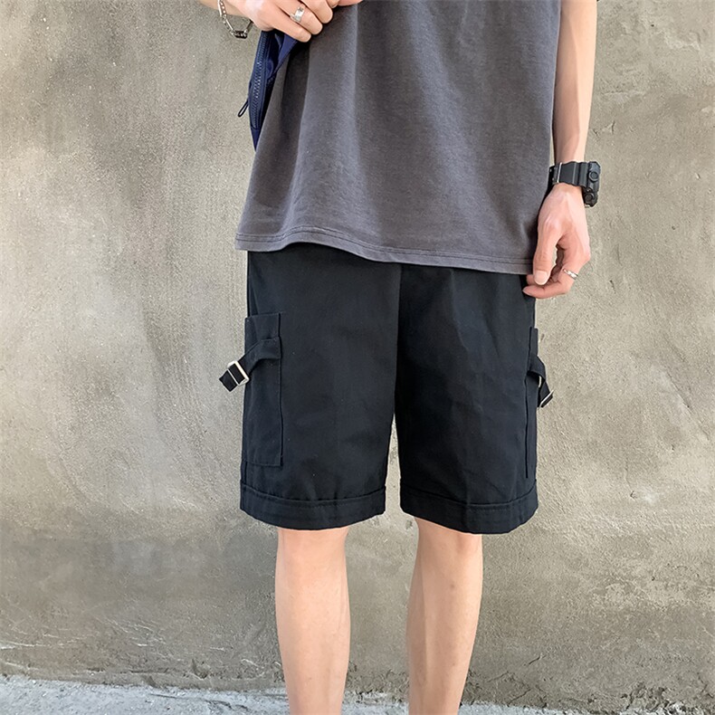 工装短裤男韩版潮流高街帅气2023夏季新款ins宽松五分裤K3401-P30,男装休闲裤,星座412-3