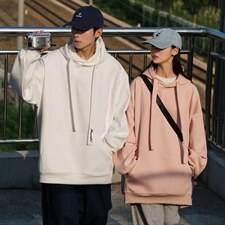 22秋装新品情侣卫衣连帽卫衣简约绣花外套宽松上衣G1017P68男，女装短外套，电商A339