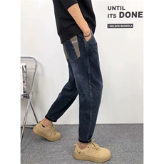 1506-1/KT621加绒/P59高端八分弹力牛仔裤秋冬季宽松直筒大码，男装牛仔裤，星座1506-1