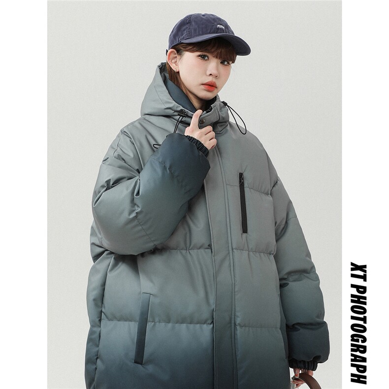 1中性风白墙防水渐变色冲锋衣棉衣女聚酯纤维MY77095P120控，女装棉衣/棉服，星座227-7