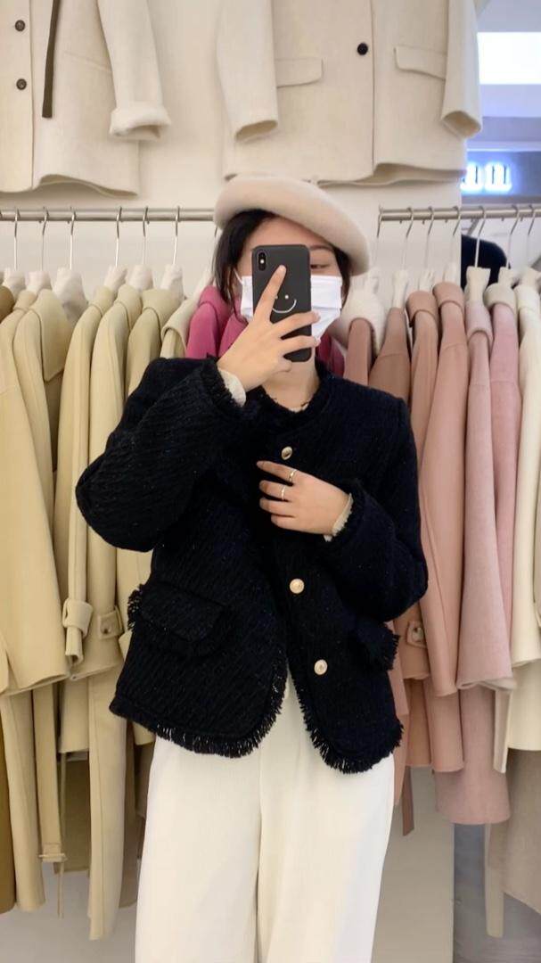 羽绒内胆小香外套，其它，卡薇尔