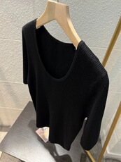 2025年夏季薄款简约U领抽条短袖，女装T恤，圣旺供货