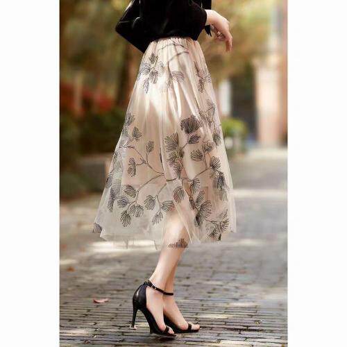 6619欧根纱半裙，女装半身裙，吉丽·洣娜