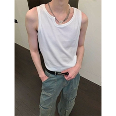 百搭ins新款时尚潮流日系网红背心不规则u型缺口领修身流行DX76，男装背心/马甲，星座1116A（原606A-3）