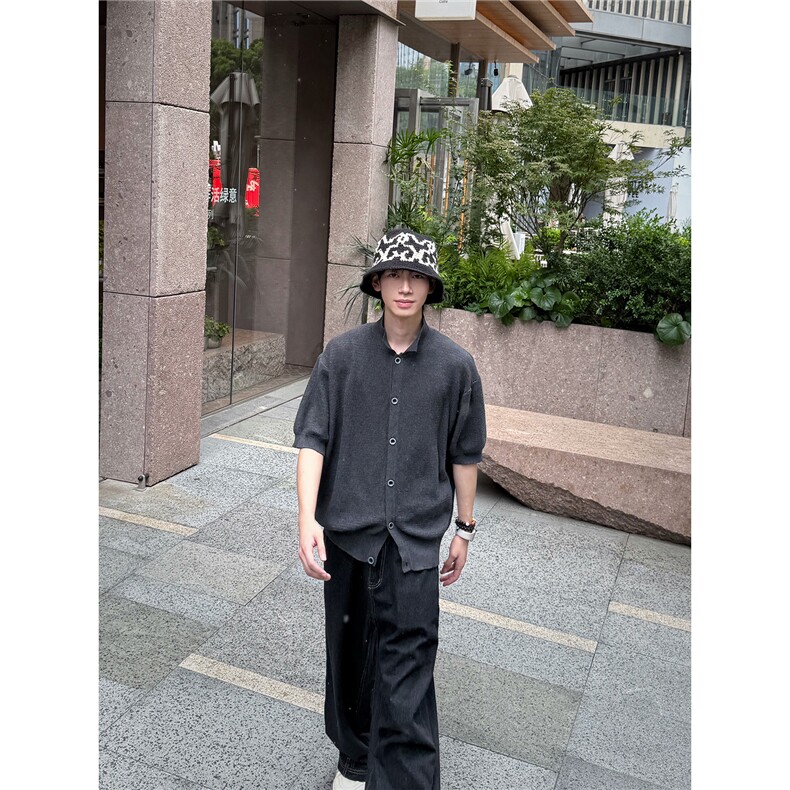C316ZZT9906P58夏装新款短袖针织毛衣开衫T恤老钱风线衫,男装T恤,电商C316